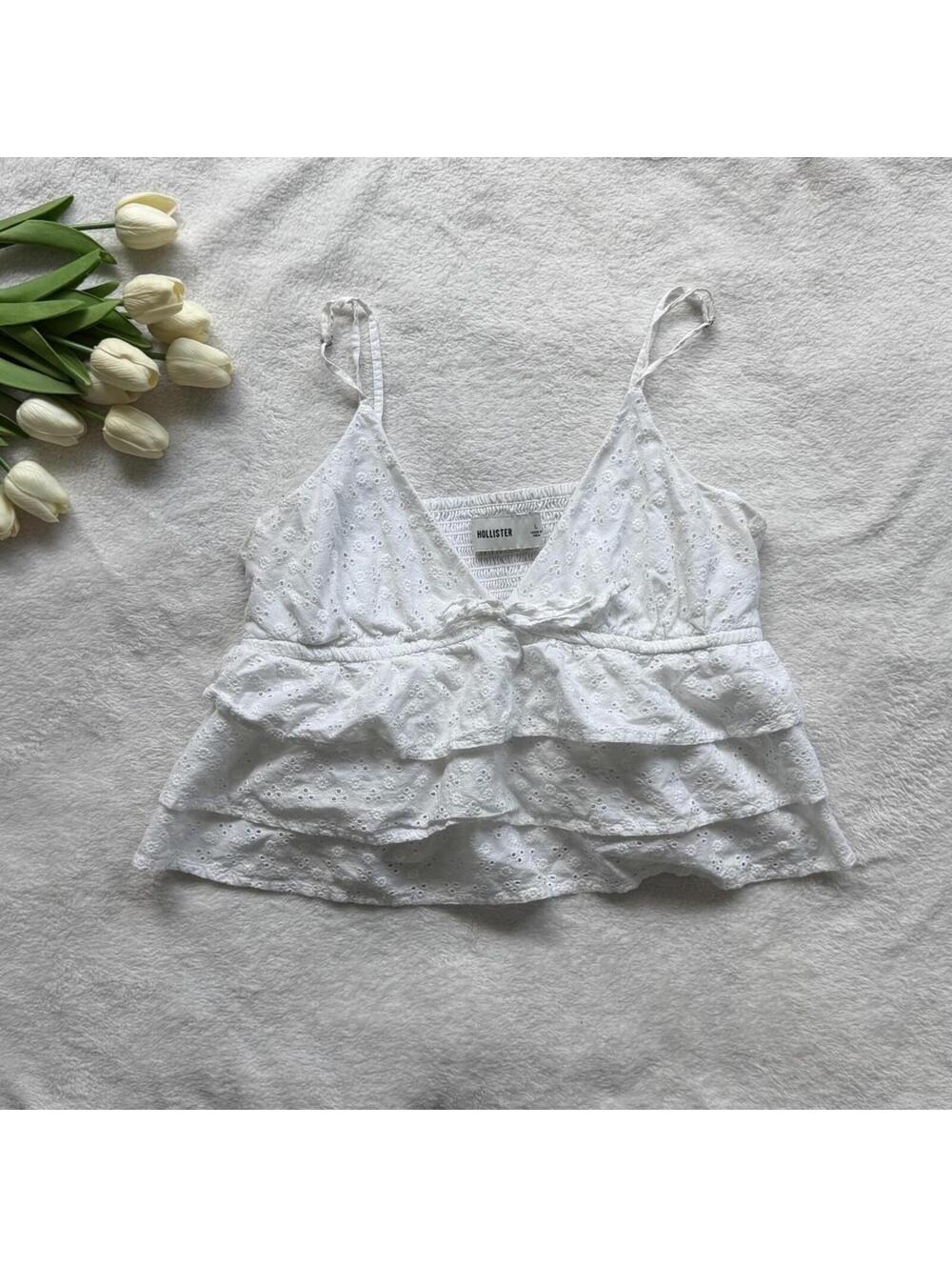 Hollister 100% cotton lace blouse tank top